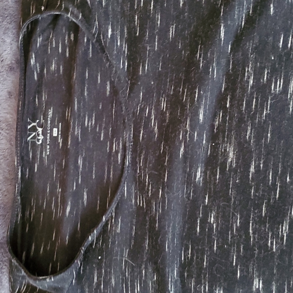 Black (with white marks) dolman sleeve top